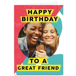 Card Factory Personalised Foxy Lemon Birthday Card - Great Friend