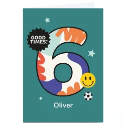 Kids Card Factory Personalised Frances Wilson 6th Birthday Card - Good Times!