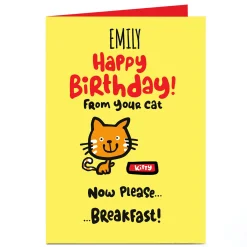 Card Factory Personalised Fruitloops Birthday Card - From Your Cat