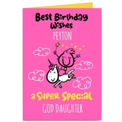 Best Personalised Fruitloops Birthday Card - Super Special Goddaughter, Unicorn Kids For Kids|Birthday