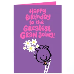 Personalised Fruitloops Birthday Card - Greatest Gran Going Kids For Grandma|For Kids
