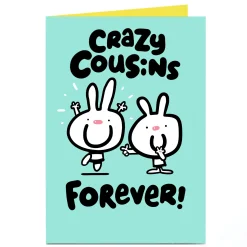 Kids Card Factory Personalised Fruitloops Birthday Card - Crazy Cousins