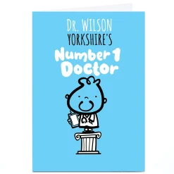 Online Personalised Fruitloops Card - Number 1 Doctor Blue Any Occasion|Thank You