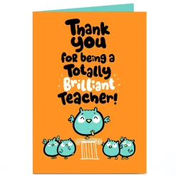 Card Factory Personalised Fruitloops Card - Thank You Brilliant Teacher