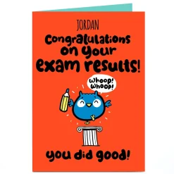 Card Factory Personalised Fruitloops Congratulations Card - Exam Results
