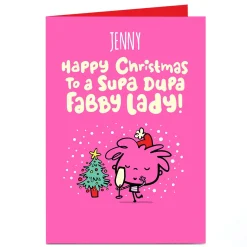 Sale Personalised Fruitloops Christmas Card - Fabby Lady Christmas