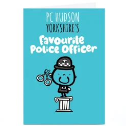 Card Factory Personalised Fruitloops Card - Favourite Police Officer
