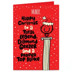 Best Personalised Fruitloops Christmas Card - Proper Top Bloke Christmas