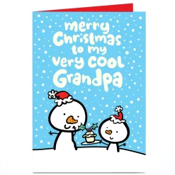 Best Personalised Fruitloops Christmas Card - Very Cool Grandpa Christmas