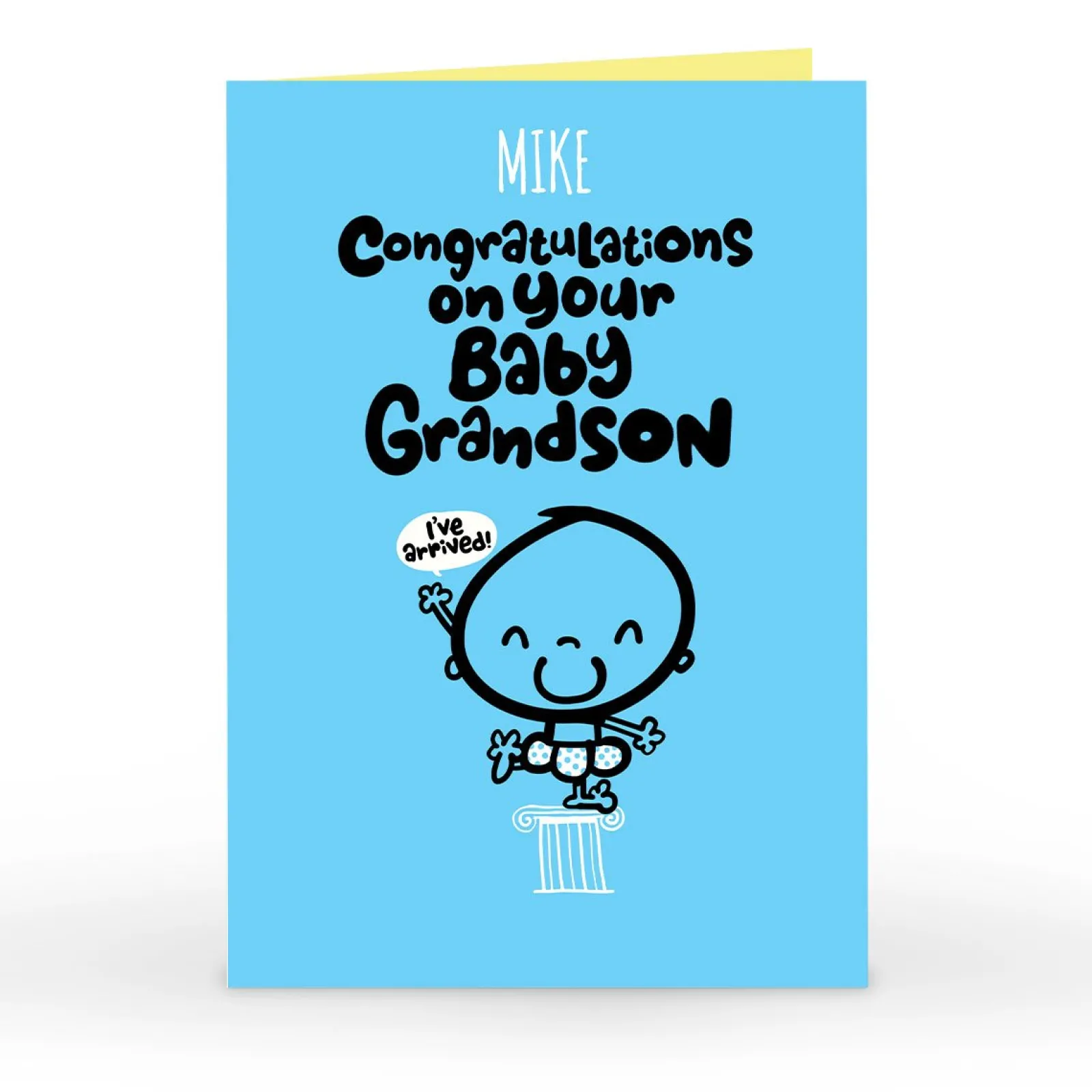 Sale Personalised Fruitloops New Baby Card - Grandson Congratulations New Baby|Congratulations