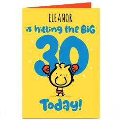 BOY Card Factory Personalised Fruitloops 30th Birthday Card - Hitting The Big 30
