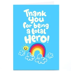 Online Personalised Fruitloops Thank You Card - A Total Hero! Father's Day|Thank You
