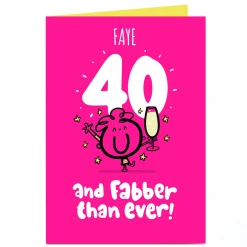 Card Factory Personalised Fruitloops 40th Birthfay Card - Fabber Than Ever!