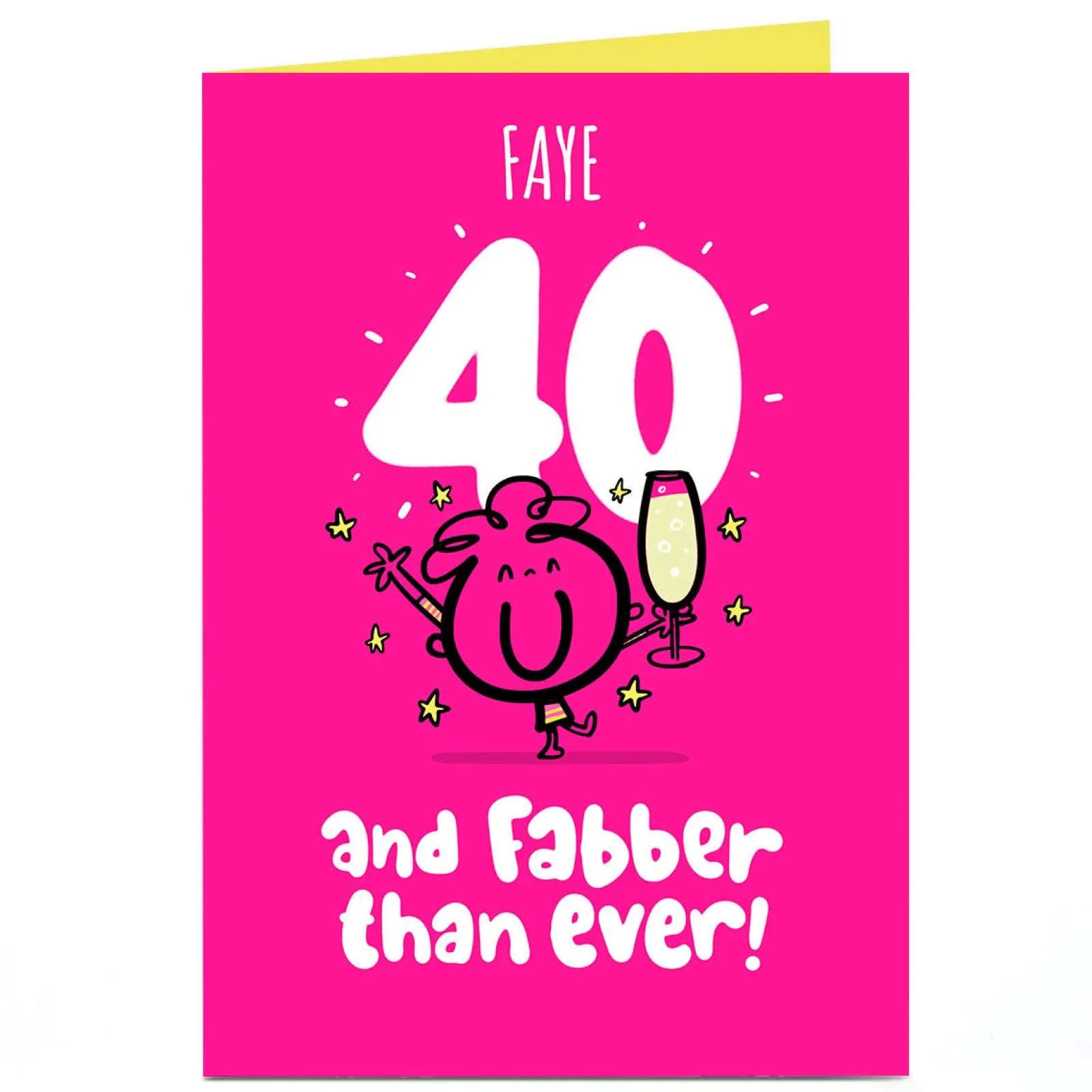 Card Factory Personalised Fruitloops 40th Birthfay Card - Fabber Than Ever!