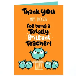 Discount Personalised Fruitloops Thank You Teacher Card - Totally Brilliant Thank You