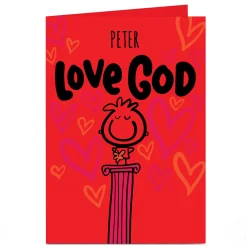 Card Factory Personalised Fruitloops Valentine's Day Card - Love God