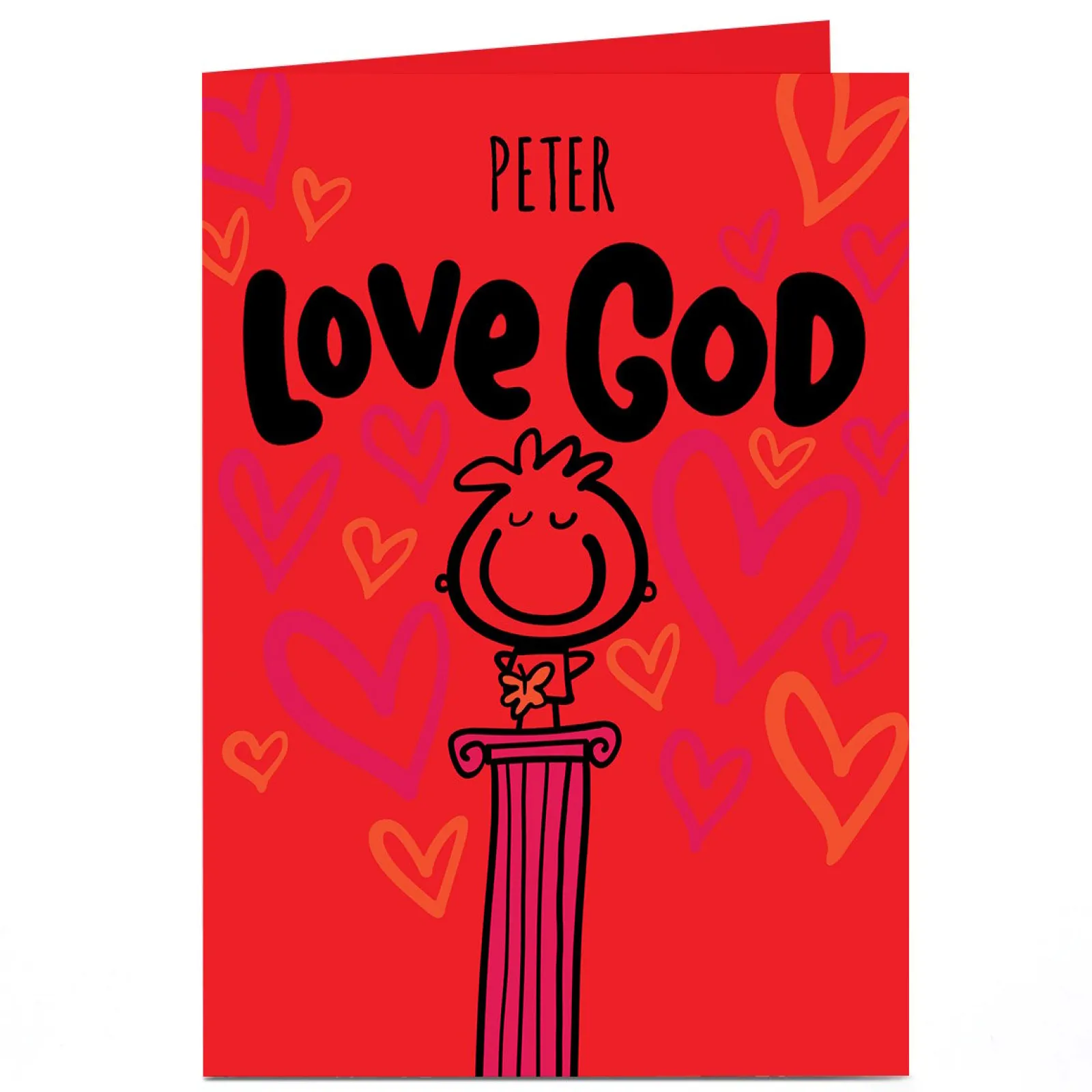 Card Factory Personalised Fruitloops Valentine's Day Card - Love God