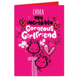 Sale Personalised Fruitloops Valentine's Day Card - Gorgeous Girlfriend Funny