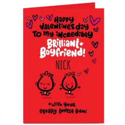 Card Factory Personalised Fruitloops Valentine's Day Card - Brilliant Boyfriend!