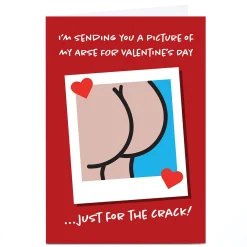 Card Factory Personalised Get Carter Valentine's Day Card - Just For The Crack