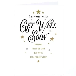 Best Personalised Get Well Soon Card - You're Being Thought About Get Well