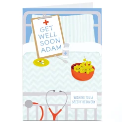 Card Factory Personalised Get Well Soon Card - Speedy Recovery