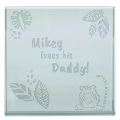 Card Factory Personalised Glass Token - Loves His Daddy