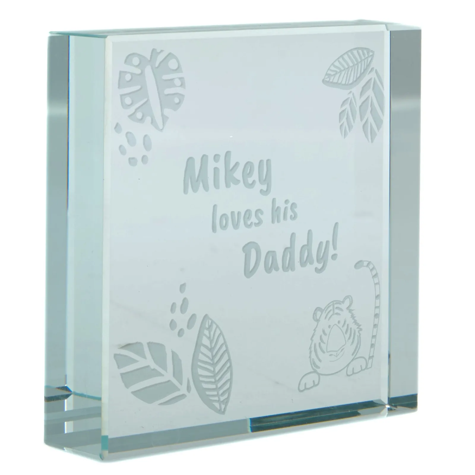 Card Factory Personalised Glass Token - Loves His Daddy