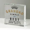 Discount Personalised Glass Token - Grandad Simply The Best Personalised Jewellery And Keepsakes|Personalised Engraved Gifts