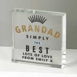 Discount Personalised Glass Token - Grandad Simply The Best Personalised Jewellery And Keepsakes|Personalised Engraved Gifts