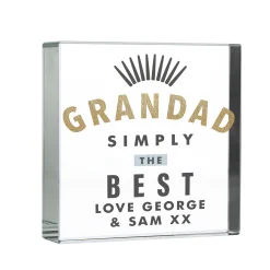 Discount Personalised Glass Token - Grandad Simply The Best Personalised Jewellery And Keepsakes|Personalised Engraved Gifts