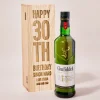 Card Factory Personalised Glenfiddich Wooden Whisky Gift Box - 30th Birthday