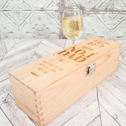 Card Factory Personalised Glenfiddich Wooden Whisky Gift Box - No1 Dad