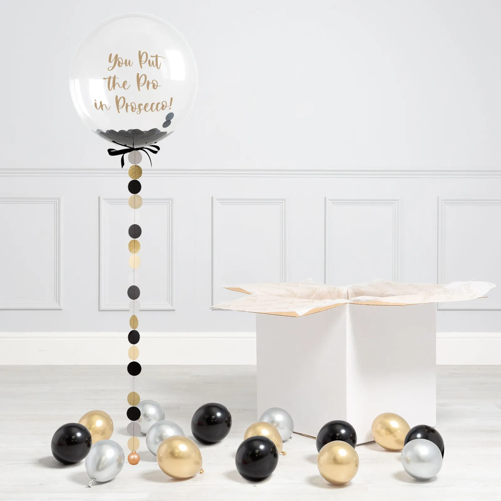 Card Factory Personalised Glitz & Glam Confetti Bubblegum Balloon & Minis - DELIVERED INFLATED!