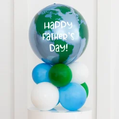 Clearance Personalised Globe Air Filled Orb Stack - Delivered Inflated! Birthday Party|Balloons For Him