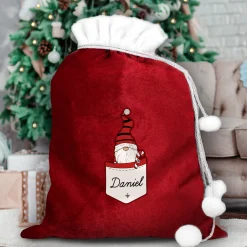 New Personalised Gonk Family Red Sack Kids Christmas Gifts|Gifts For Kids