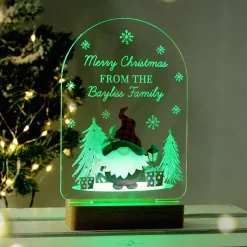 Card Factory Personalised Gonk Wooden Based LED Christmas Light