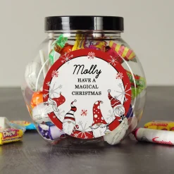 Kids Card Factory Personalised Gonks Christmas Sweets Jar