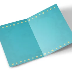 Card Factory Personalised Good Luck Card - Blue & Orange