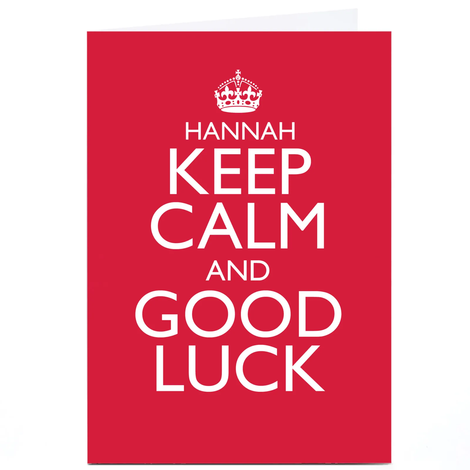 Hot Personalised Good Luck Card - Keep Calm New Job|Leaving