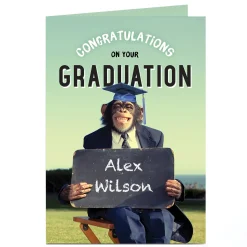 Outlet Personalised Graduation Card - Chimp Funny|Graduation