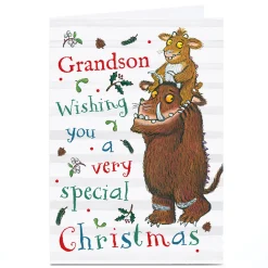 Best Personalised Gruffalo Christmas Card - Very Special Christmas, Grandson Christmas
