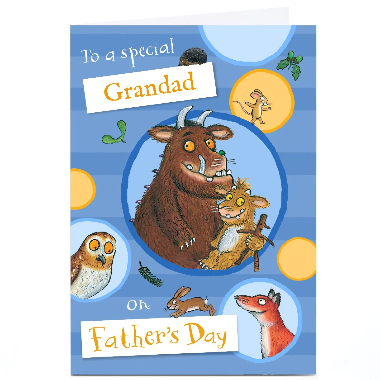 Card Factory Personalised Gruffalo Father's Day Card - To a Special Grandad
