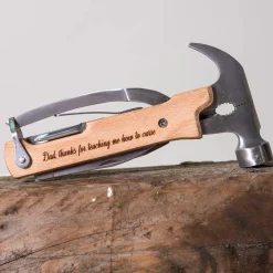 Discount Personalised Hammer Multi-tool - Any Message Retirement Gifts|Anniversary Gifts