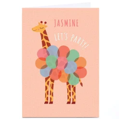 Sale Personalised Hannah Steele Card - Let's Party! Kids For Friend|Congratulations
