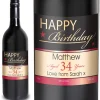 Card Factory Personalised Happy Birthday Red Wine 75cl
