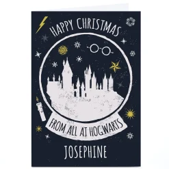 Card Factory Personalised Harry Potter Christmas Card - Hogwarts