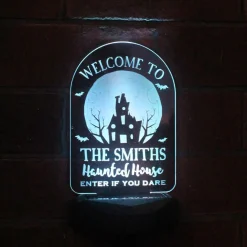 Sale Personalised Haunted House Halloween Solar Light New Home Gifts|Gifts For Him