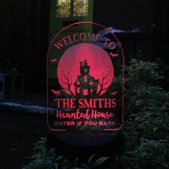 Sale Personalised Haunted House Halloween Solar Light New Home Gifts|Gifts For Him