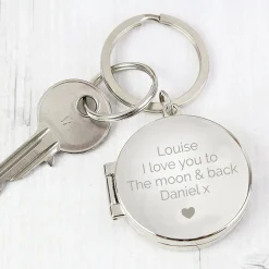 Card Factory Personalised Heart Motif Locket Keyring